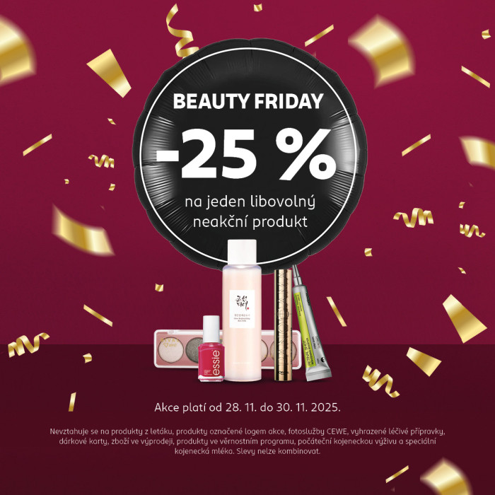 Akce 25 % BEAUTY FRIDAY v Rossmann